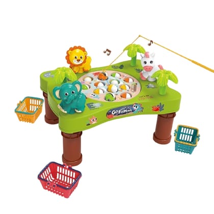 KTRS ENTERPRISE Rotating Fishing Plate Magnetic Fishing Toy Zoo Baby Interactive Early Education Set Manufacturer Electronic