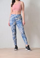 Body Smith Women’s Solid Blue High Waist Active Sports Tights with Side Pocket | Stretchable Gym Leggings for Yoga, Running & Workout | Comfortable & Stylish Fitness Wear