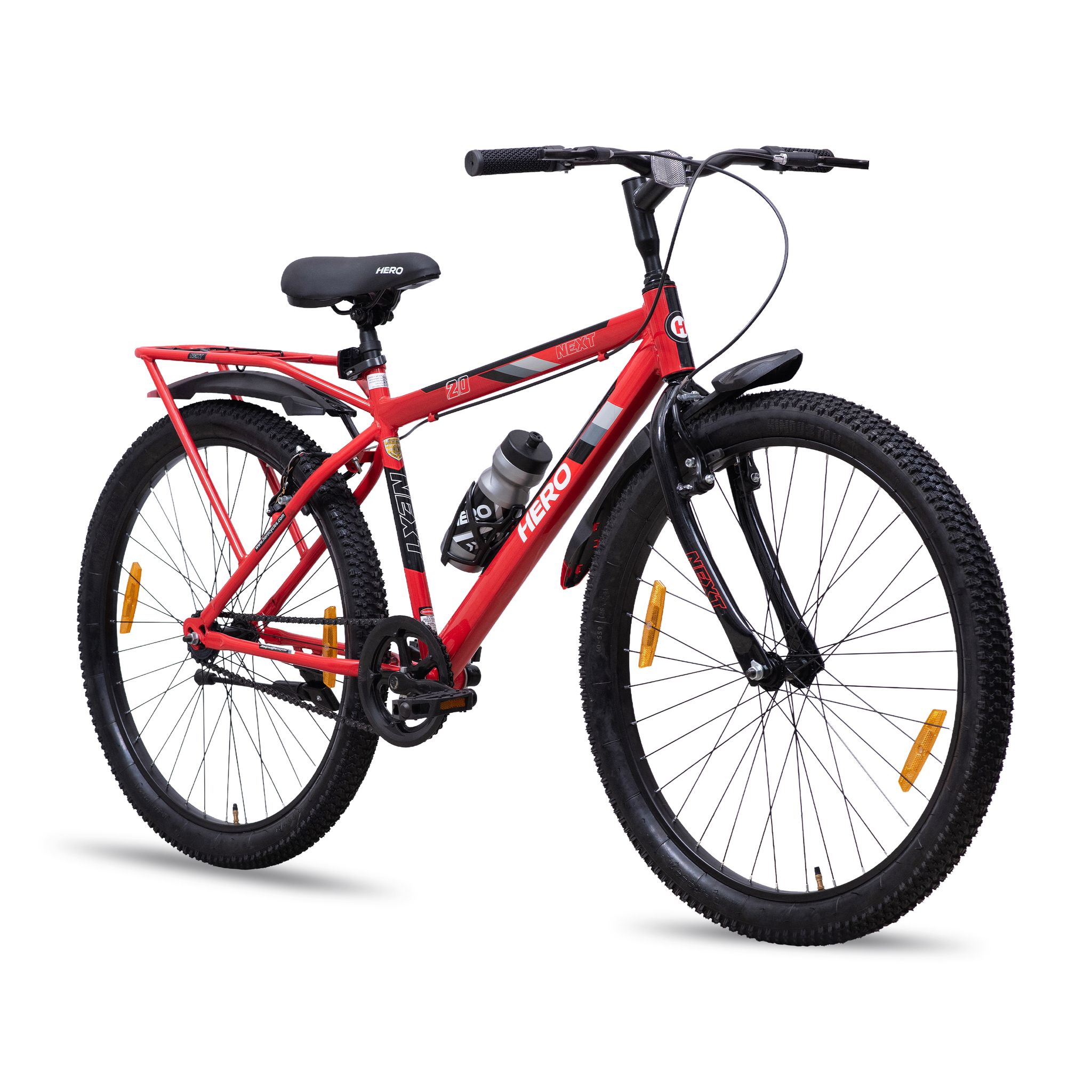 HERO Next 26 T (inch) Mountain Cycle (Single Speed, Red, Black, Rigid)