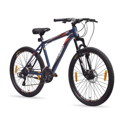 HERO Riot 26T 26 T (inch) Mountain Cycle (21 Gear, Blue, Only Front Suspension)