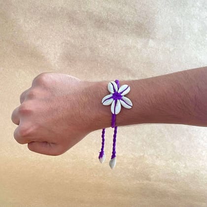 Purple Cowrie Rakhi (2 Pieces)-Rakhi (2 Pieces)
