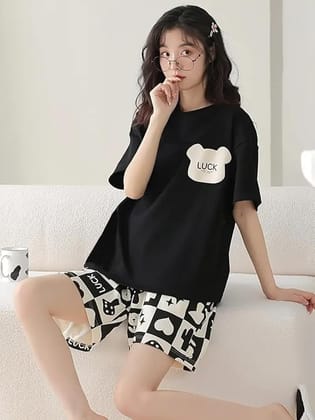 Women Night Track Suit (Black)