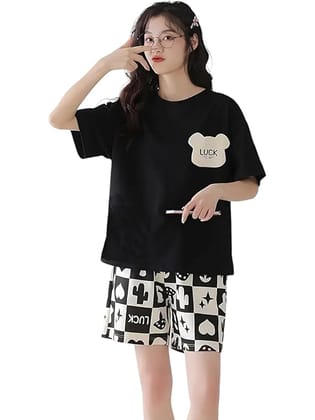 Women Night Track Suit (Black)