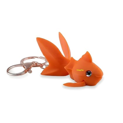 Vinglits Aqua Squad 3D Printed Keychains – Articulated Animal Toys, Pocket-Friendly Keyrings, Stress Relief Desk Toys for Kids & Adults, Collectible Accessories (Goldfish - Goldie)