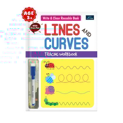 Write & Clean Reusable Book- Lines And Curves