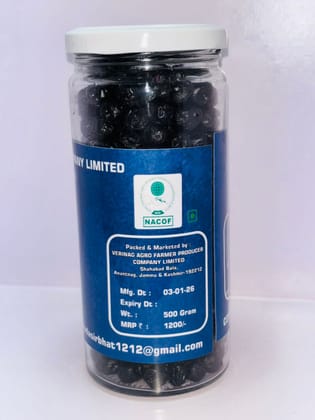 Premium Dried Blueberries in Glass Jar