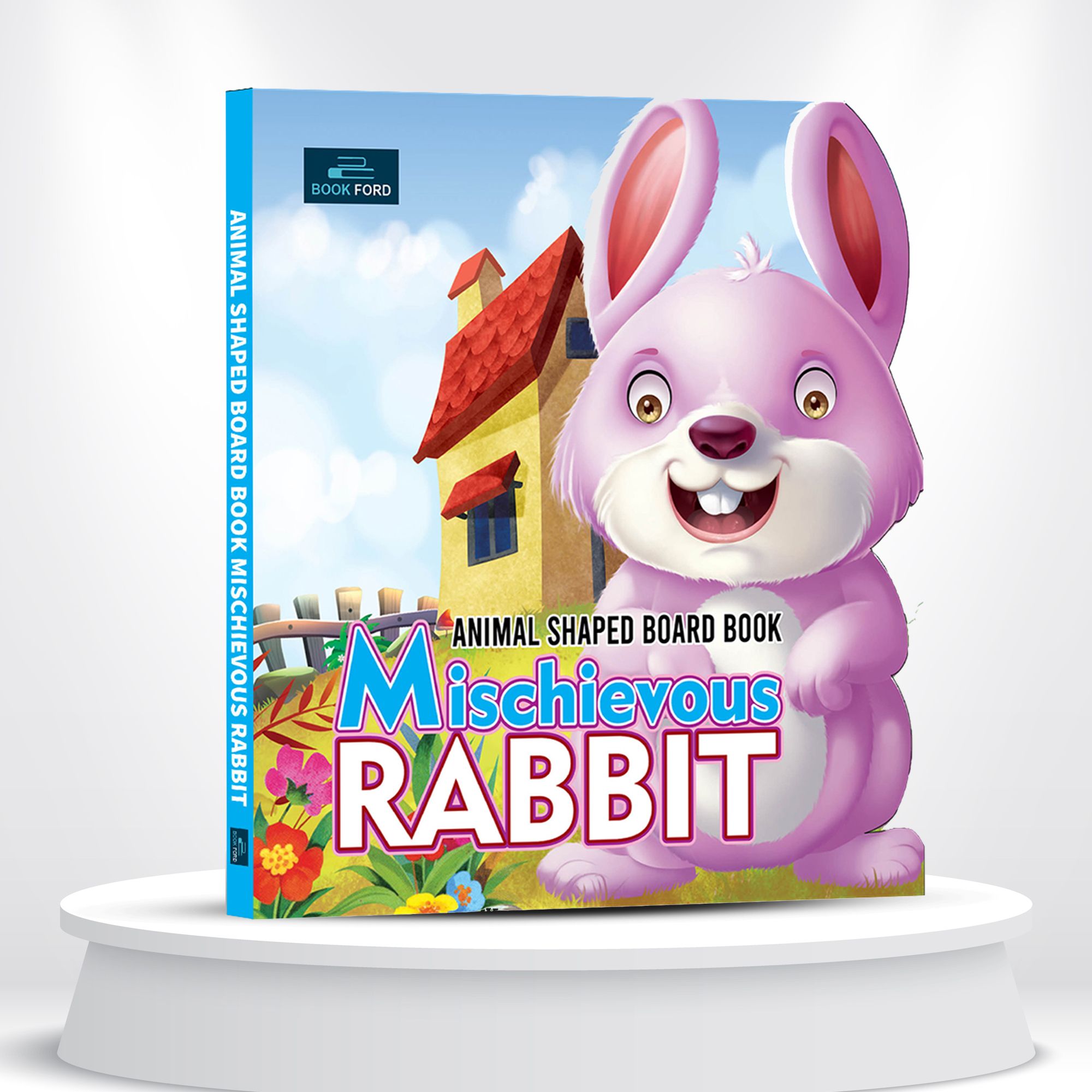 Mischievous Rabbit Animal Shaped Story Board Book