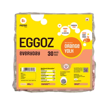 Eggoz Everyday 30 White Farm Fresh Eggs