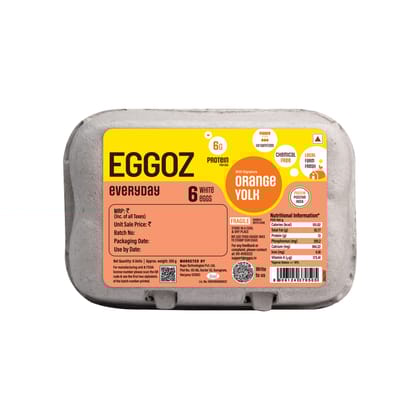 Eggoz Everyday 6 White Farm Fresh Eggs