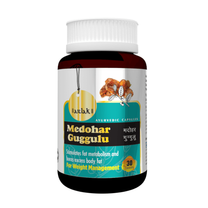 Arlak Medohar Guggulu Capsules for Weight Management, Fat Metabolism & Excess Body Fat (30 Capsules)