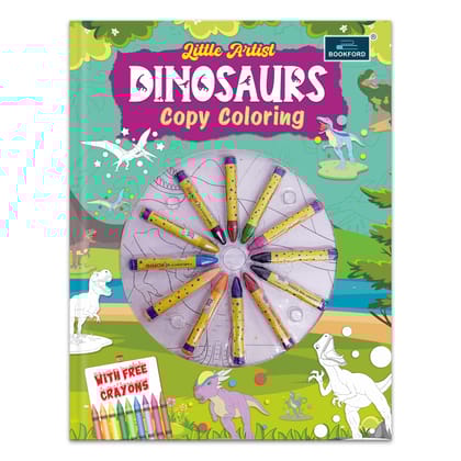Little Artist Dinosaurs Copy Coloring For Kids