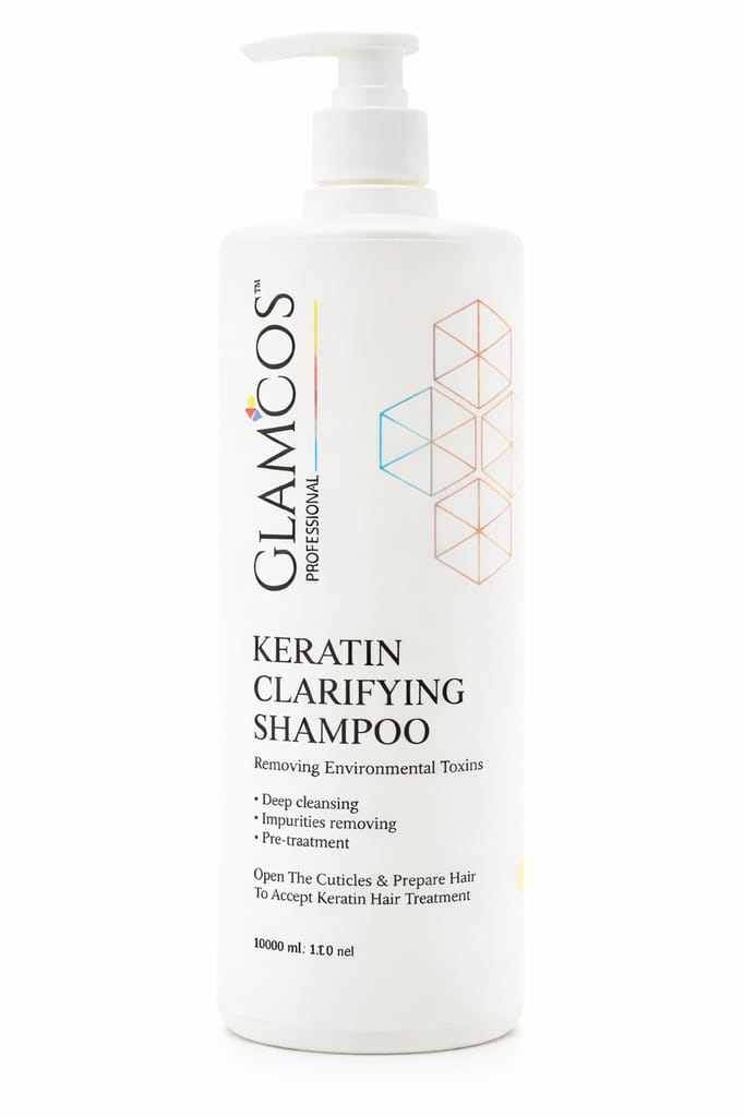 Glamcos Professional Keratin Clarifying Pre Shampoo | Deep Cleansing & Detox Shampoo | Removes Environmental Toxins & Impurities | Prepares Hair for Keratin Treatment | Salon Professional Use – 1000ml