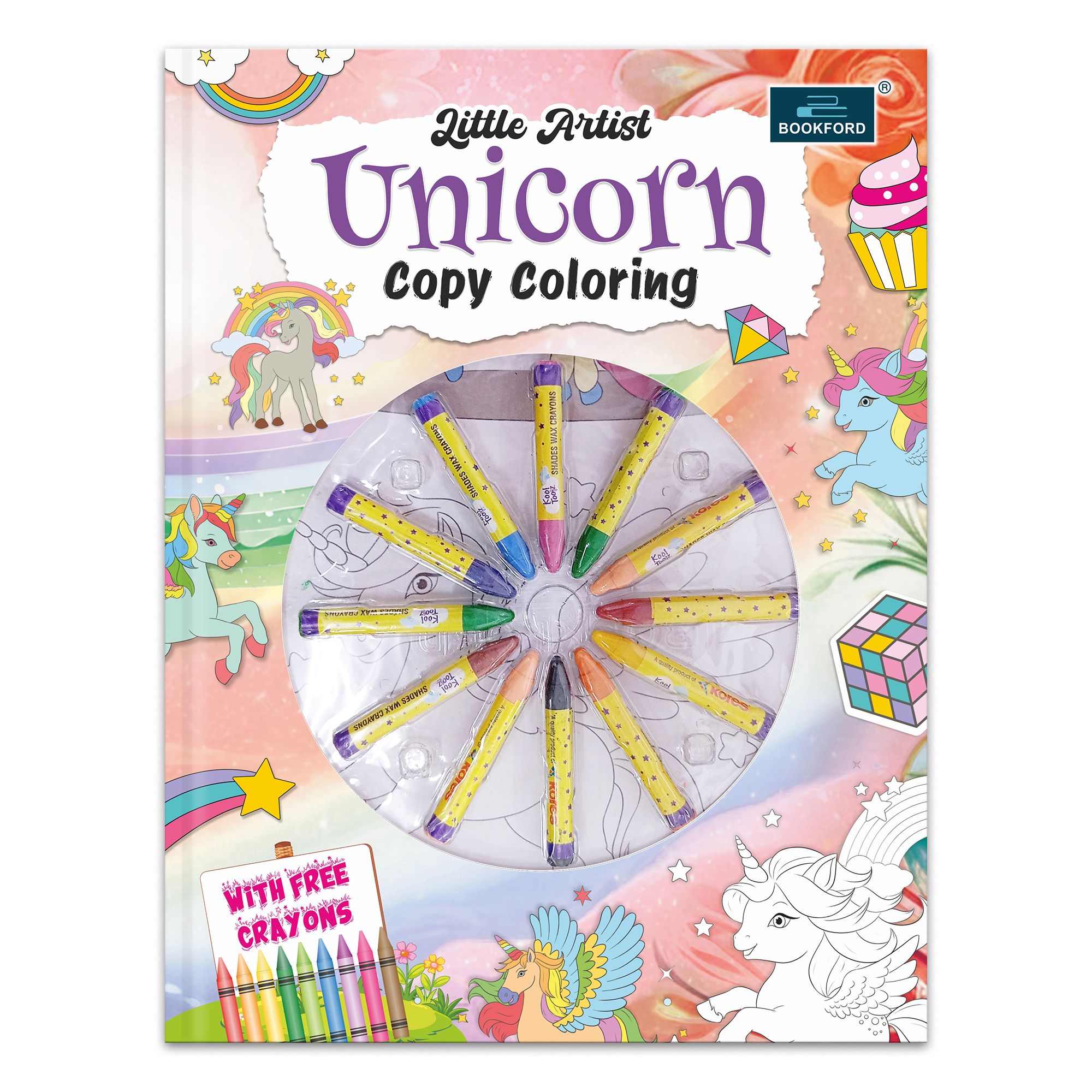 Little Artist Unicorn Copy Coloring