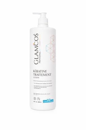 Glamcos Professional Keratin Treatment Lotion | Salon Professional Hair Smoothening Treatment | Deep Nourishing & Repair | Controls Frizzy, Dry & Unmanageable Hair | No Formaldehyde | 1000ml