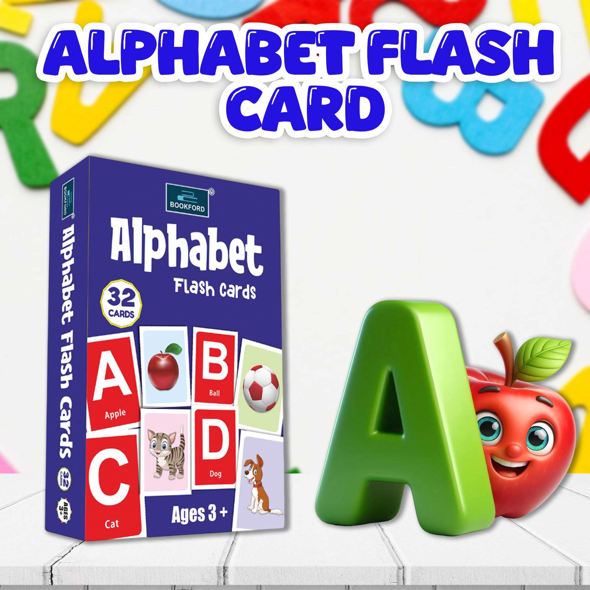 Alphabet - Flash Cards For Kids Multicolor