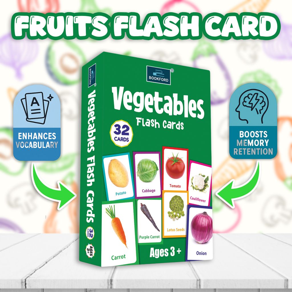 Vegetables - Flash Cards For Kids Multicolor