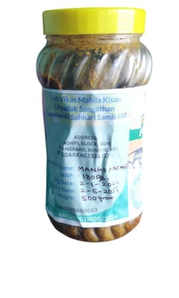 Goh Vikas Mango Aachar - Homemade Authentic Indian Pickle, 500g