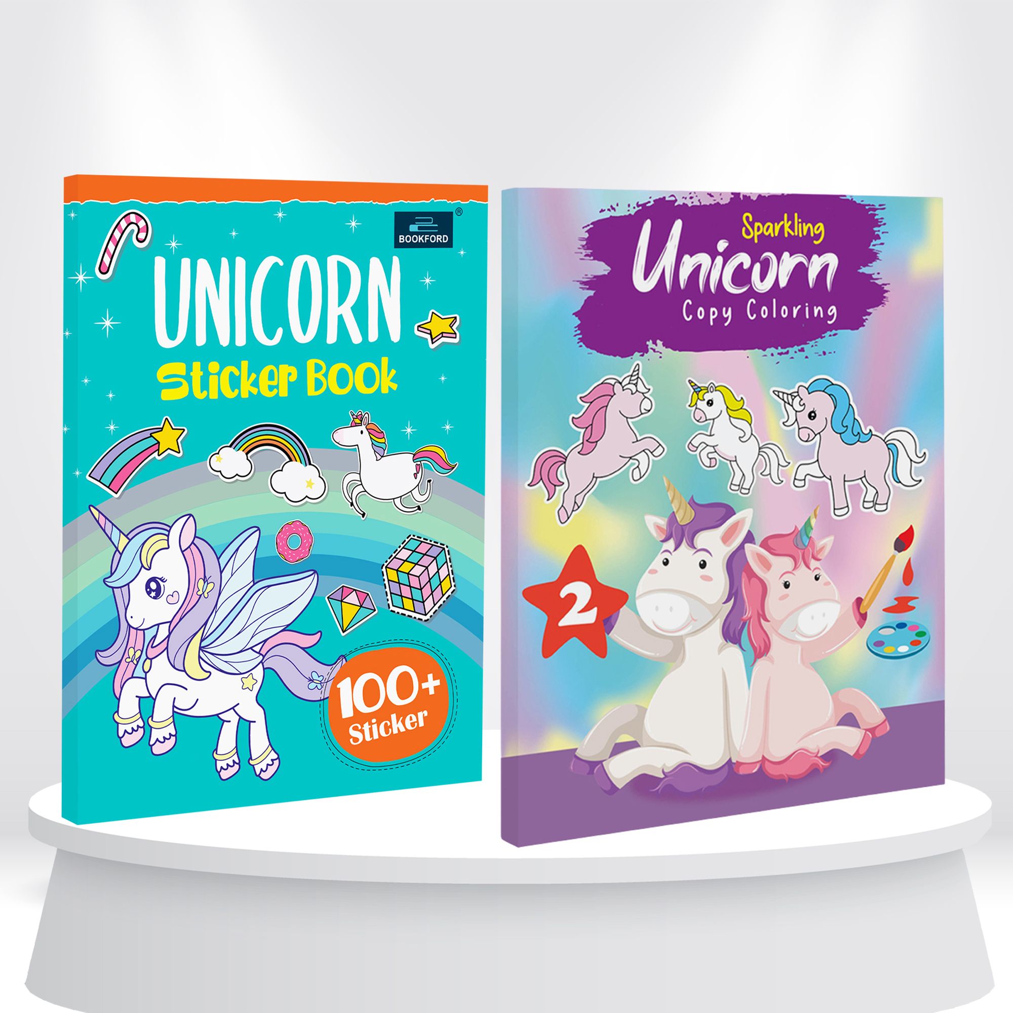 Unicorn Sticker & Sparkle Coloring Book Part 2 Set of 2