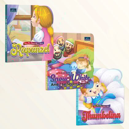 Fairy Tales Shapes Board Book Set of 3 | Snow White and the Seven Dwarfs, Rapunzel, Thumbelina | Classic Shaped Story Books for Kids