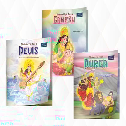 Epic Tales – Set of 3 | Stories of Ganesh, Durga & Devis | Indian Mythology Story Books for Kids