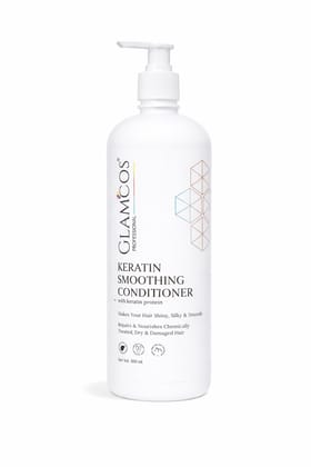 Glamcos Professional Keratin Smoothing Conditioner with Keratin Protein | Repairs, Nourishes & Controls Frizz for Dry, Damaged & Chemically Treated Hair | Salon Conditioner – 500 ml