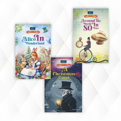 Illustrated Classics Collection – Set of 3 | Alice in Wonderland, A Christmas Carol & Around the World