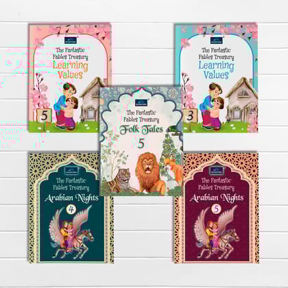 Fantastic Tales Mega Pack – 5 Book Set | Learning Values (3 & 5) | Folk Tales 5 | Arabian Nights (4 & 5)