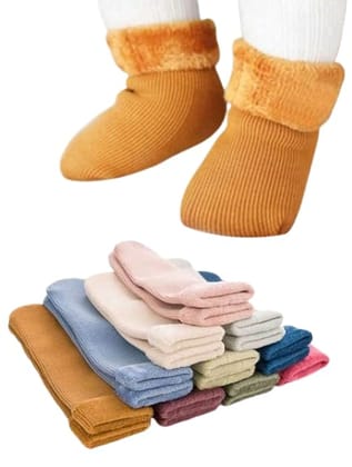 WKLOUYHE Kids Warm Woolen Winter Socks for Baby (Pack of 6)