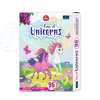 Era Of Unicorn Jigsaw Puzzle Game & Fun And Learning 96 Pieces