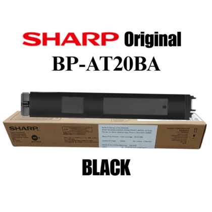 Sharp BP-AT20BA Black Toner Cartridge |Compatible with Sharp BP-20C20Z, BP-20C25Z, BP-20C20ZT, BP-10C20Z, BP-20C25ZT