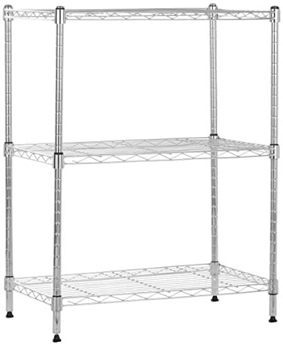 basics 3-Shelf Shelving Unit - Chrome