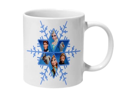 Multicolor Frozen Characters Snowflake Ceramic Mug