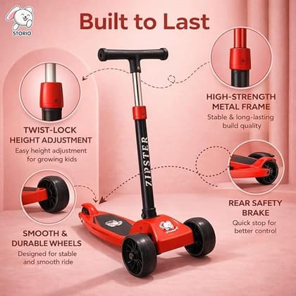 Storio Zipster Foldable Kick Scooter for Kids