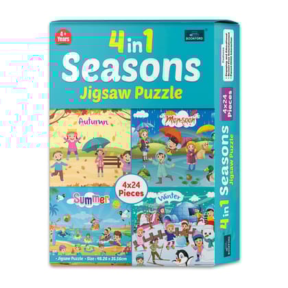  4 In 1 Seasons Jigsaw Puzzle - 96 Pieces