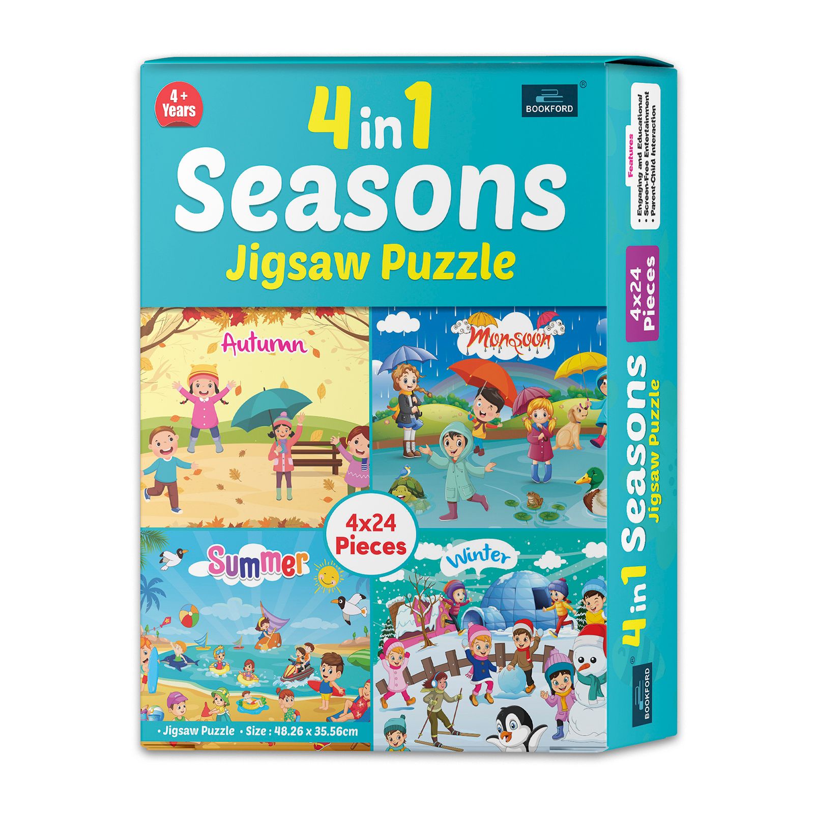  4 In 1 Seasons Jigsaw Puzzle - 96 Pieces