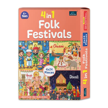  4 In 1 Folk Festivals Jigsaw Puzzle - 96 Pieces