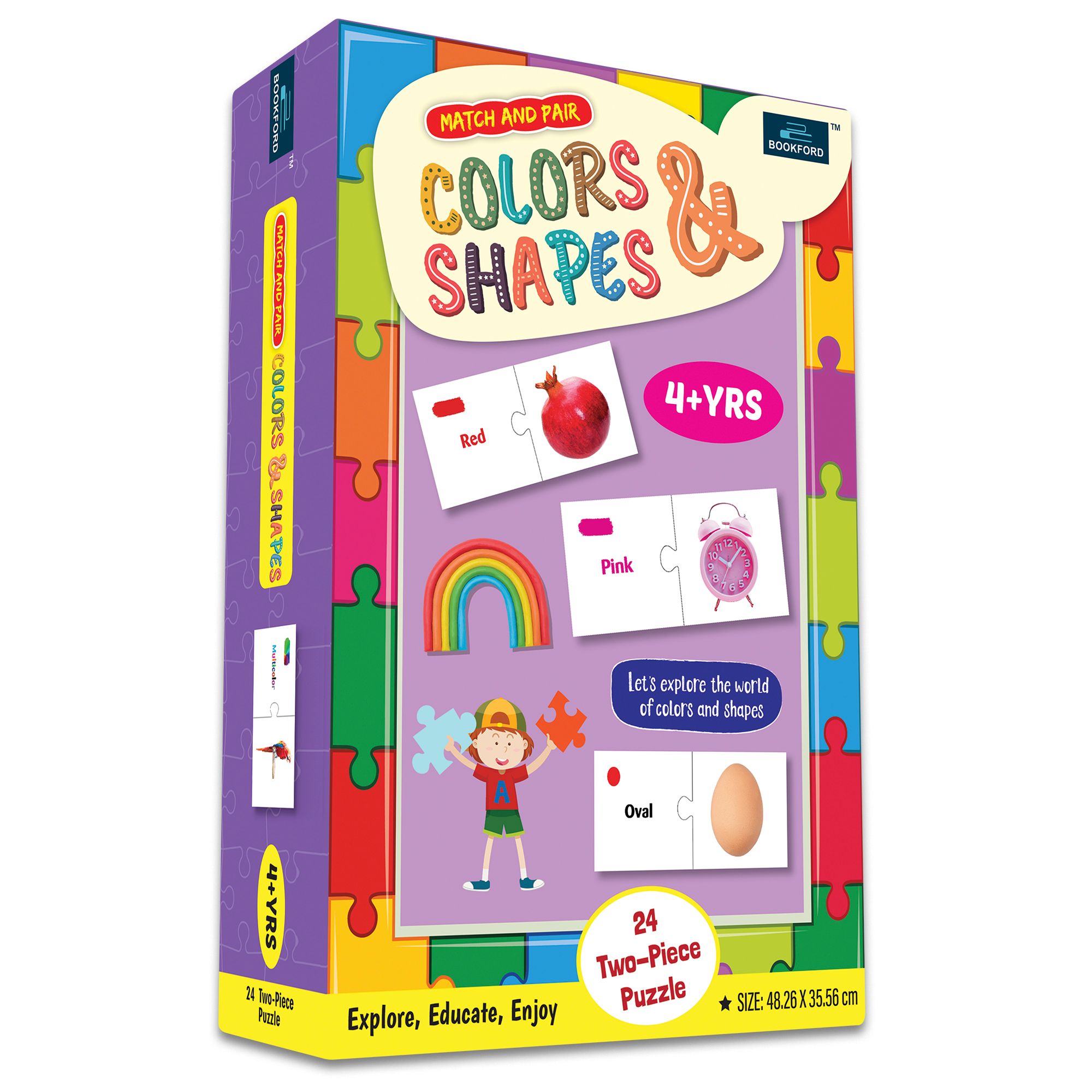  Match & Pair - Color & Shapes Jigsaw Puzzle - 48 Pieces