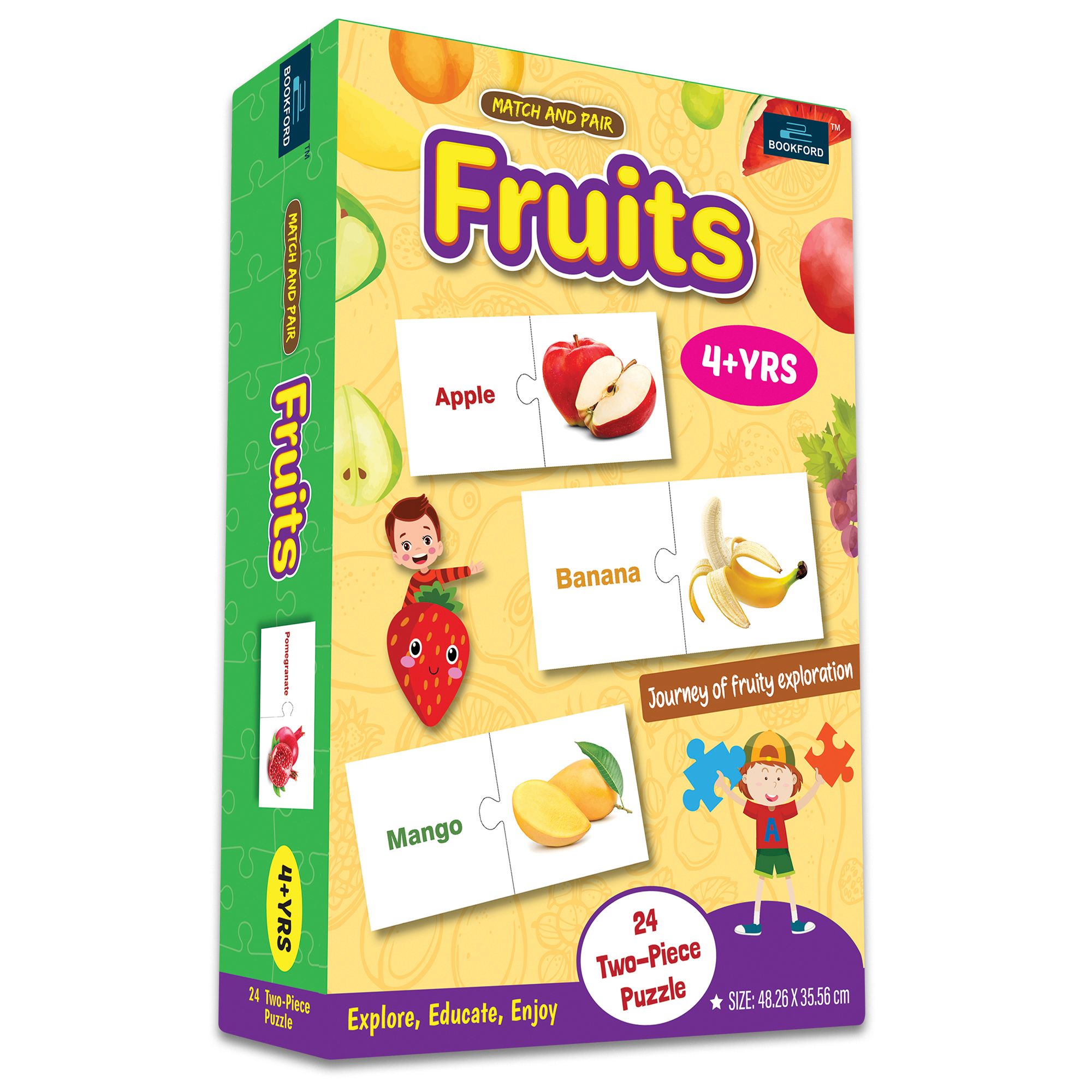  Match & Pair - Fruits Jigsaw Puzzle - 48 Pieces