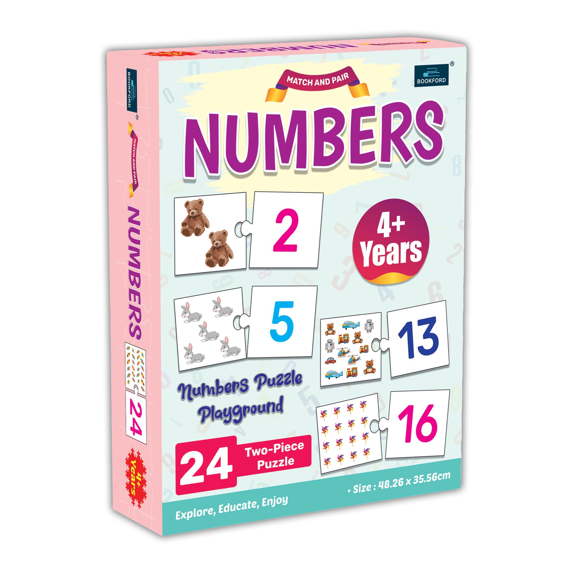  Match & Pair - Numbers 1 - 20 Jigsaw Puzzle - 48 Pieces