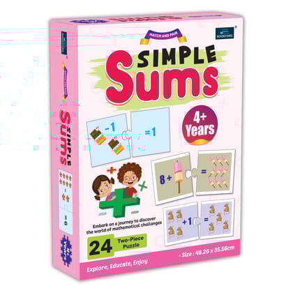  Match & Pair - Simple Sums Jigsaw Puzzle - 48 Pieces