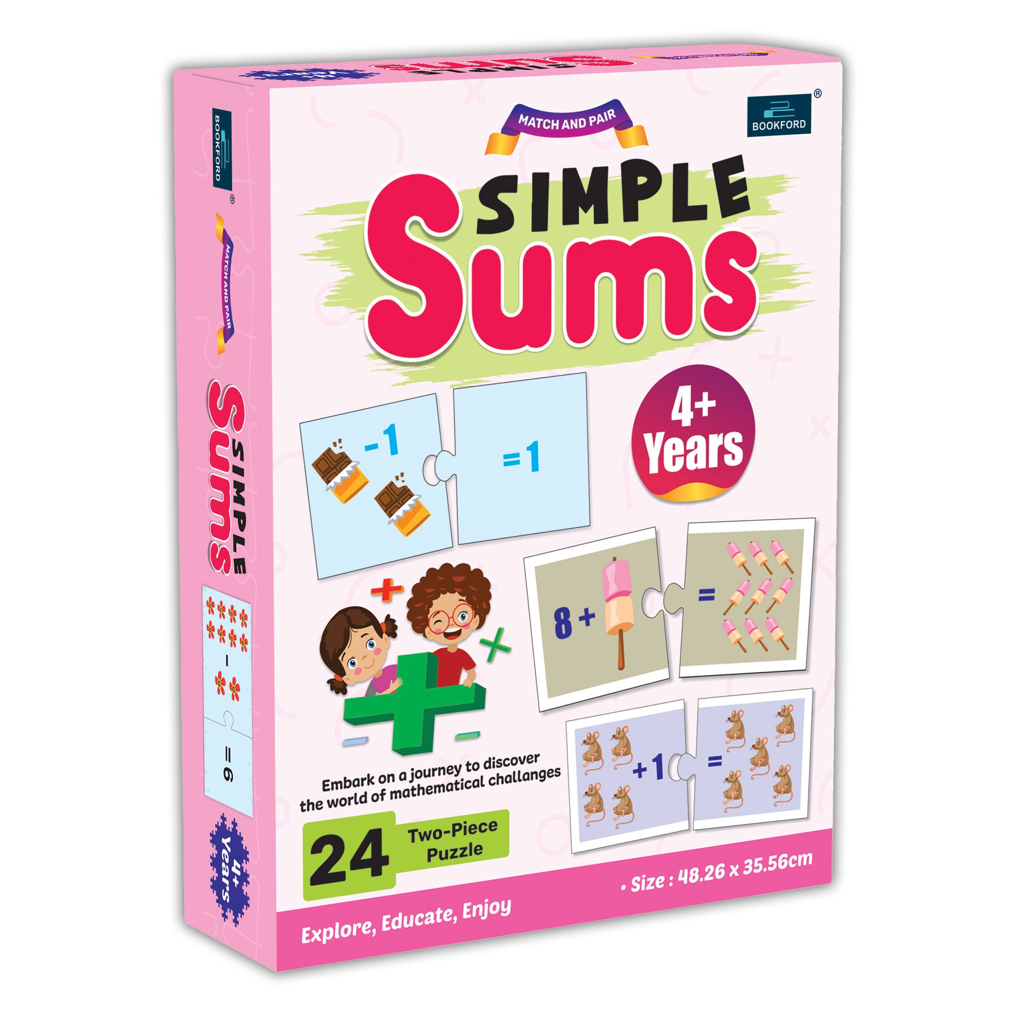  Match & Pair - Simple Sums Jigsaw Puzzle - 48 Pieces