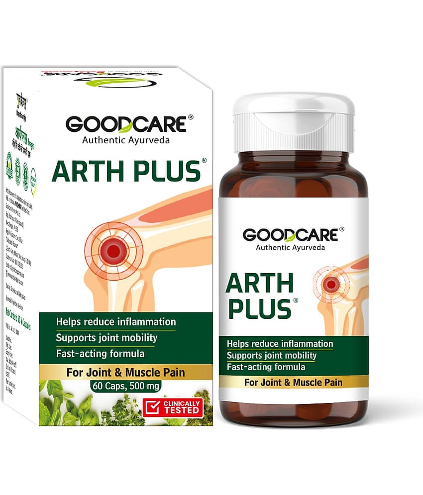 Goodcare Arth Plus Capsules, Ayurvedic Relief for Joint Pain, Arthritis, Inflammation, Stiffness, Improves Mobility and Flexibility 60 No.s