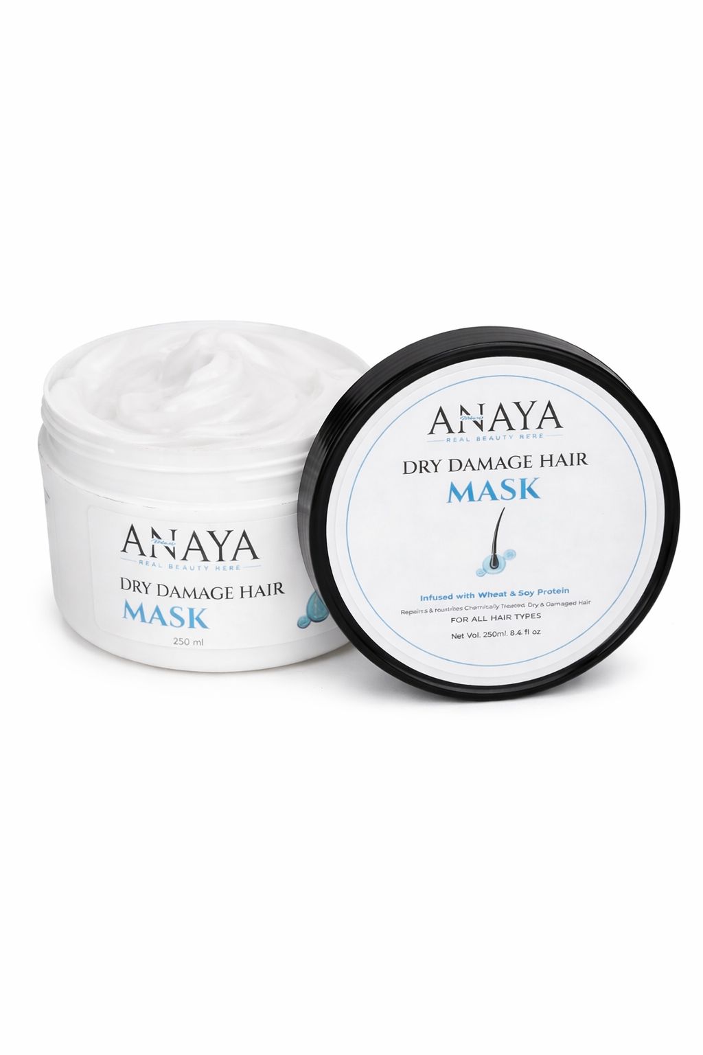 Anaya Naturals Dry Damage Hair Mask with Wheat & Soy Protein – 250 ml