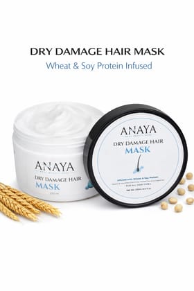Anaya Naturals Dry Damage Hair Mask with Wheat & Soy Protein – 250 ml