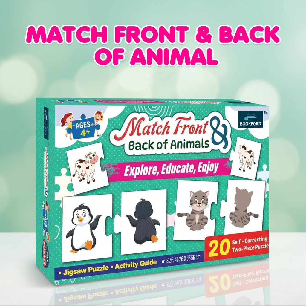 Match Front & Back Of Animals - 40 Pieces