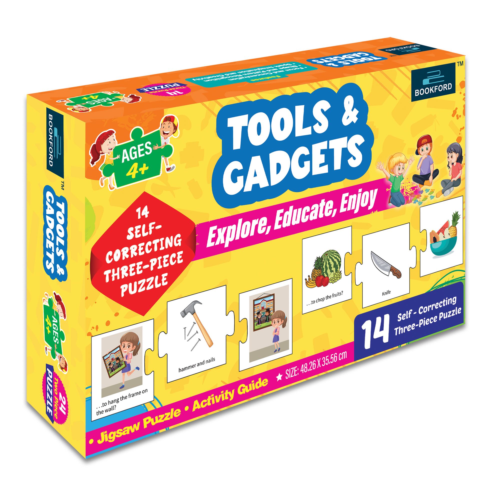 Bookford Tools And Gadgets Jigsaw Puzzle - 42 Pieces