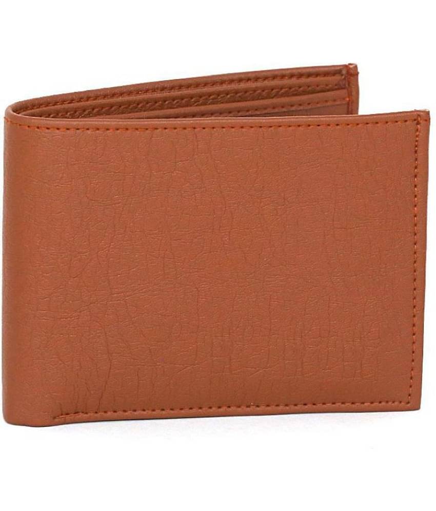 Sambhav Deals Faux Leather Tan Bi-Fold Wallet For Men& Women - Brown PU Men's Regular Wallet ( Pack of 1 )