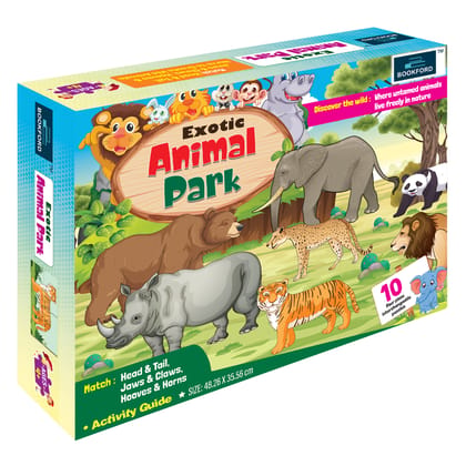 Bookford Exotic Animal Park Cards Puzzle - 40 Pieces