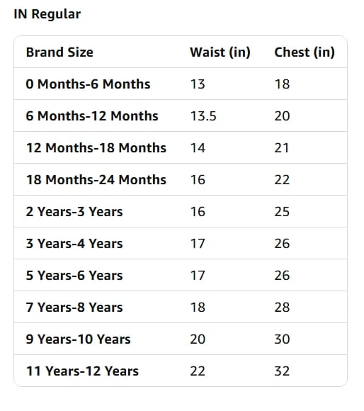 Size Guide