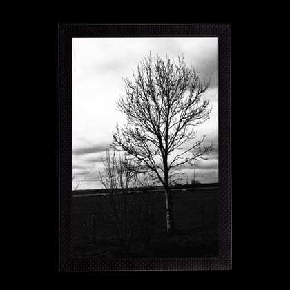 Black and White Tree Satin Matt Texture UV Art Painting